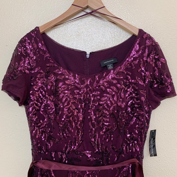 R&M Richards Sequined Godet Pleated Gown $149 - Picture 8 of 10